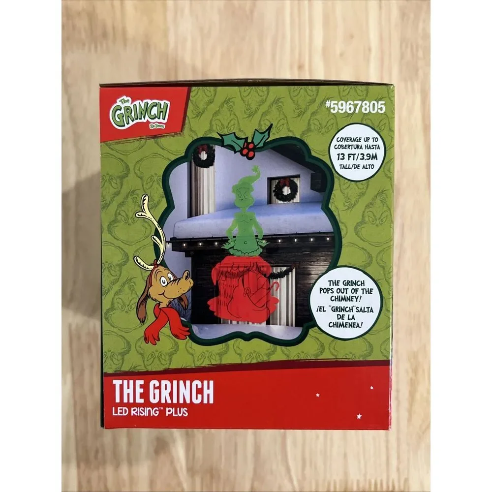 Grinch Lightshow Multi-function Red Green Pops Out Chimney LED 5967805 Christmas
